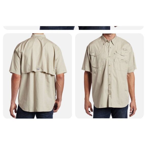 Columbia PFG Men Bonehead Short Sleeve Fishing Shirt Size L - Picture 4 of 10